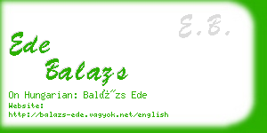 ede balazs business card